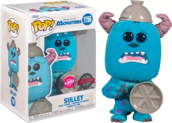 Monstres & Cie POP! Disney Sulli avec Couvercle Flocked Special Edition Vinyle Figurine 10cm N°1156