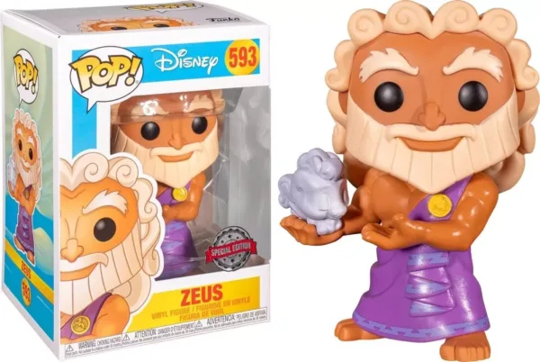 Hercule POP! Disney Zeus Holding Cloud Pegasus Special Edition Vinyle Figurine 10cm N°593