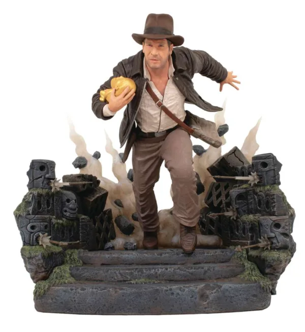 INDIANA JONES 1 - Echappe avec Idole - Statuette Deluxe Gallery 25cm